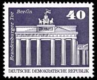 (1973-067) Марка Германия (ГДР) "Бранденбургские ворота"    Архитектура ГДР III O