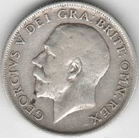 (1914) Монета Великобритания 1914 год 1 шиллинг "Георг V"  Серебро Ag 925  VF