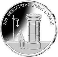 (2016d) Монета Германия (ФРГ) 2016 год 20 евро "Эрнст Литфас"  Серебро Ag 925  PROOF