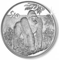 (№2005) Монета Сьерра-Леоне 2005 год 10 Dollars (Горные Гориллы)