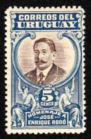 (№1920-237) Марка Уругвай 1920 год "Родо Хосе Энрике", Гашеная