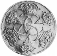 (№1673km123) Монета Норвегия 1673 год 2 Ducat