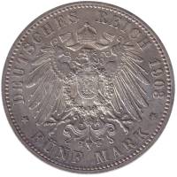 () Монета Германия (Империя) 1903 год   ""   Серебро (Ag)  XF