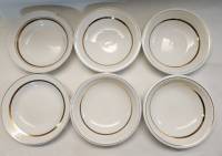 Тарелки 6 шт суповые ЗИК Конаково белые с золотым 2 вида