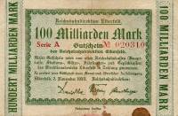 (№1923P-S1194) Банкнота Германия 1923 год "100,000,000,000 Mark"