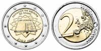 (001) Монета Ирландия 2007 год 2 евро "Римский договор 50 лет"  Биметалл  UNC