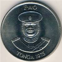 () Монета Тонга 1975 год 2 паанга ""  Медь-Никель  UNC