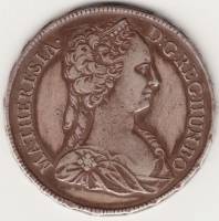 1741 Монета Австро-Венгрия 1741 год 1 талер Мария Терезия Серебро Ag 875  VF