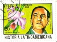 (1989-081) Марка Куба "Ромуло Гальегос"    История Латинской Америки III Θ