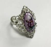 Перстень "Финифть", серебрение (сост. на фото)