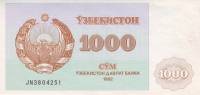 () Банкнота Узбекистан 1992 год 1 000  ""   UNC