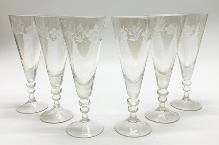 Бокалы фужеры с лазерной гравировкой, 6 шт