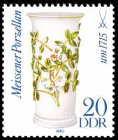 (1982-003) Марка Германия (ГДР) "Ваза"    Мейсенский фарфор III Θ