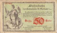 (№1920) Банкнота Австрия 1920 год "50 Heller"
