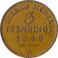 () Монета Германия (Империя) 1846 год 3  ""   Медь  UNC