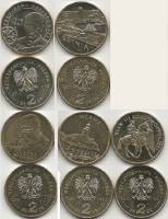 213 214 216 217 223 5 монет по 2 злотых Набор монет Польша 2011 год   UNC