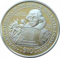 () Монета Британские Виргинские острова 2003 год 10 долларов ""   PROOF