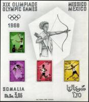(№1968-2) Блок марок Сомали 1968 год "Олимпийские Игры Мехико 1968", Гашеный