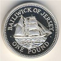 (№1993km90a) Монета Джерси 1993 год 1 Pound (Века 1866)