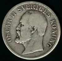 () Монета Швеция 1906 год 2 кроны ""  Биметалл (Серебро - Ниобиум)  UNC