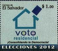 (№2012-2618) Марка Сальвадор 2012 год "Выборы Сальвадор", Гашеная