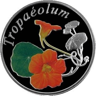 2013 Монета Беларусь 10 рублей Настурция  Буклет Серебро Ag 925  PROOF