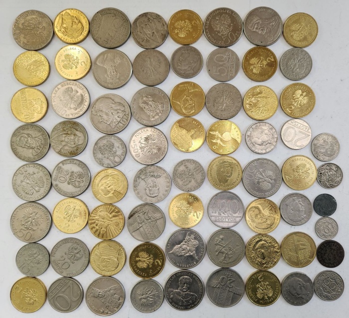 Набор монет Польша 70 штук