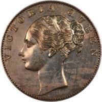 () Монета Индия 1840 год 1  ""   Биметалл (Серебро - Ниобиум)  UNC