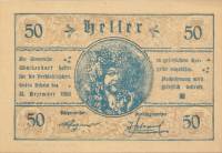 (№1920) Банкнота Австрия 1920 год "50 Heller"