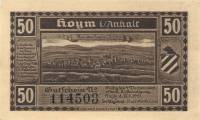 (№1921) Банкнота Германия 1921 год "50 Pfennig"