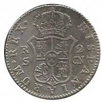 (№1793km430.2) Монета Испания 1793 год 2 Reales (Севилья с - СN)