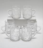 Квасные пивные кружки хрустальные 6 штук СССР 