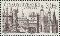 (1967-004) Марка Чехословакия "Йиглава"    Международный год туризма III Θ