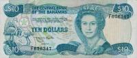  Банкнота Багамские острова Багамы 1984 год 10     UNC