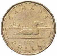 (1988) Монета Канада 1988 год 1 доллар "Утка"  Бронза  XF