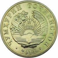 (№2011km25) Монета Таджикистан 2011 год 20 Dirams