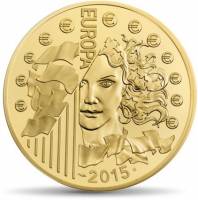 (№2015) Монета Франция 2015 год 50 Euro (70 лет мира в Европе)