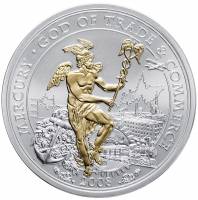 (2008) Монета Острова Кука 2008 год 10 долларов "Меркурий"  Серебро Ag 999  UNC