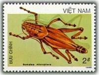 (1987-030) Марка Вьетнам "Восточный саранчовый кузнечик"    Насекомые III Θ