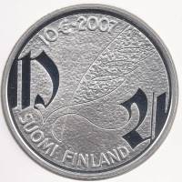 (№2007km136) Монета Финляндия 2007 год 10 Euro (К 450-летию. - Смерти Микаэля Агриколы)
