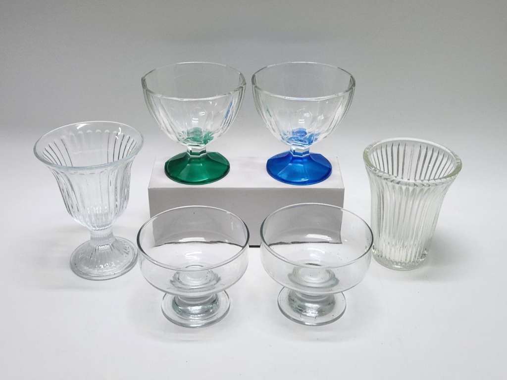 Креманки 6 шт разные стекло