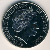 () Монета Остров Джерси 2005 год 5 фунтов ""   UNC