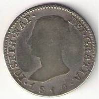 (№1808km540.1) Монета Испания 1808 год 4 Reales (Мадриде Короновали М - АИ,РС,РН)