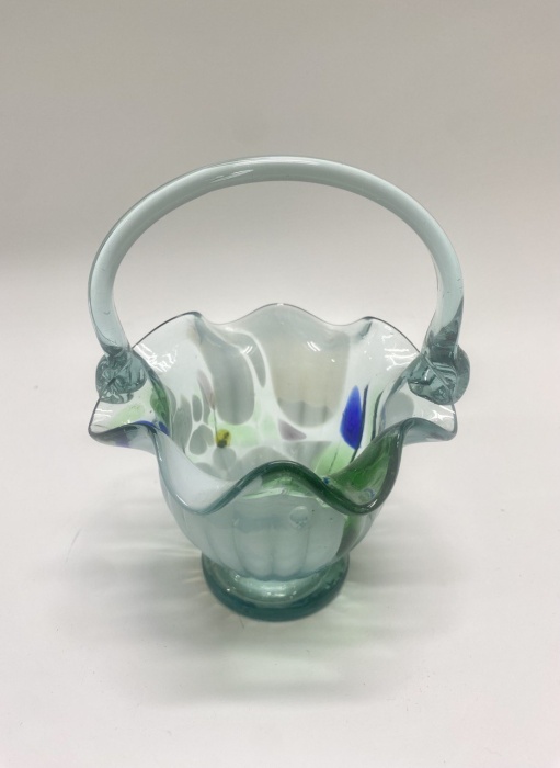 Конфетница цветное стекло Гутная техника 