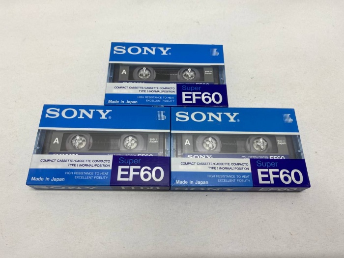 Кассета магнитофонная SONY EF60 Super 3 шт