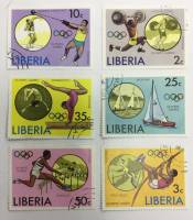 --  Набор марок Либерия 6 шт.  Гашёные , III Θ