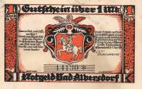 (№1922) Банкнота Германия 1922 год "1 Mark"