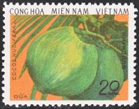 (1976-004) Марка Вьетконг "Кокос"    Фрукты III Θ