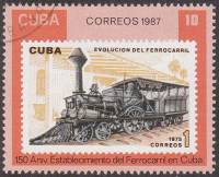 (1987-072) Марка Куба "Марка Кубы 2085"    150 лет ЖД на Кубе II Θ