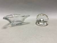 Розетка мини стекло и сувенир статуэтка жемчужива в раковине хрусталь